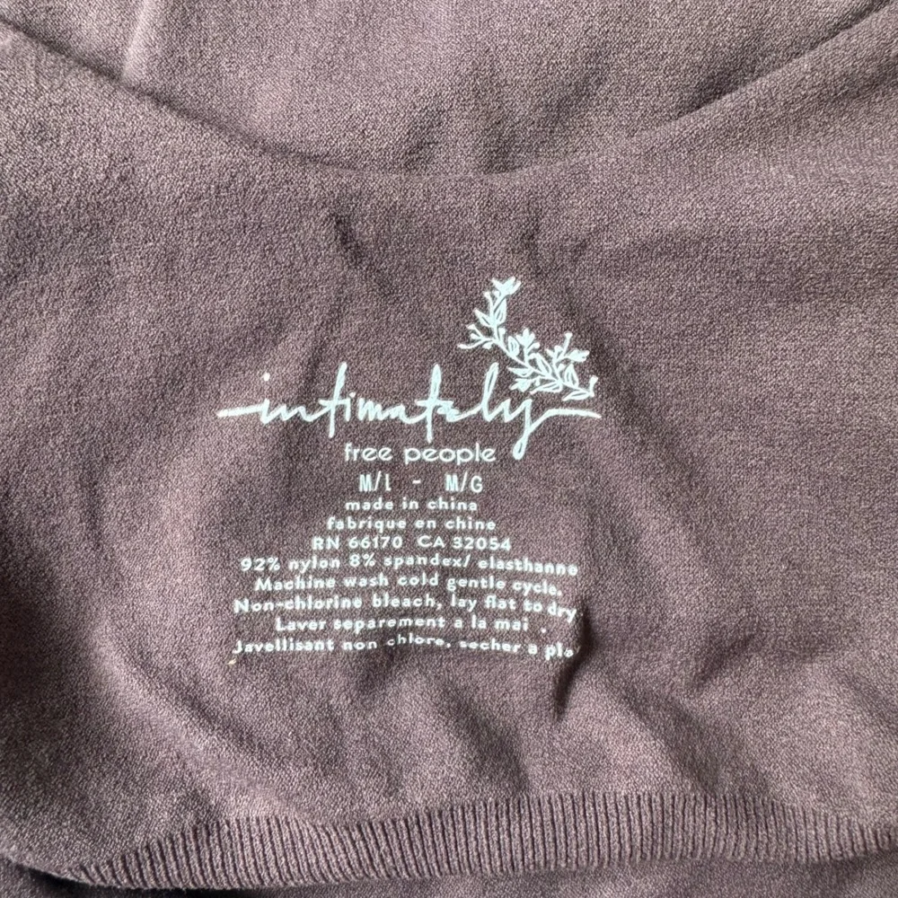 Free People‎ Seamless Scoop Bodysuit M/L Cocoa Intimately Stretchy